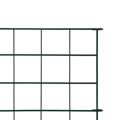 Berkfield Garden Fence Set 77.5x64 cm Green