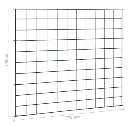 Berkfield Garden Fence Set 77.5x64 cm Green