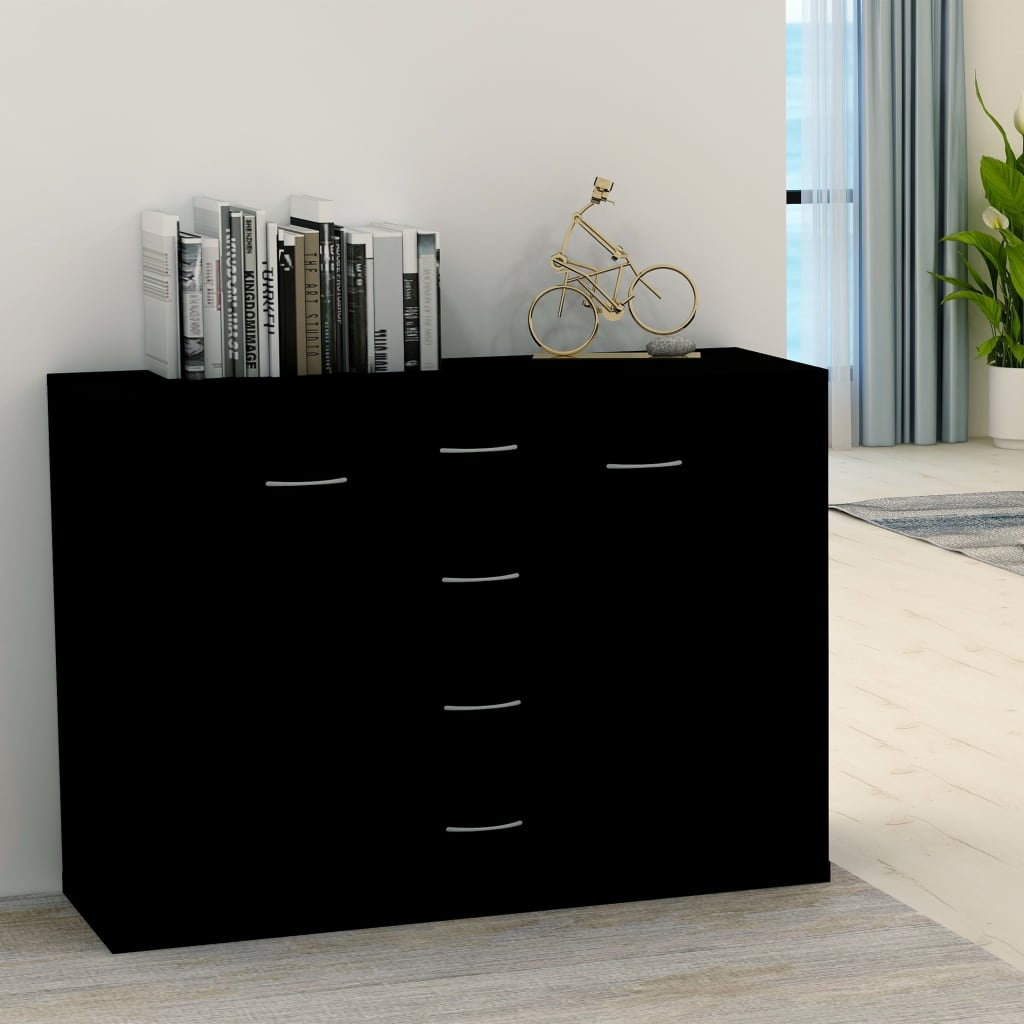 Berkfield Sideboard Black 88x30x65 cm Engineered Wood