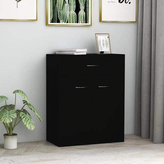 Berkfield Sideboard Black 60x30x75 cm Engineered Wood