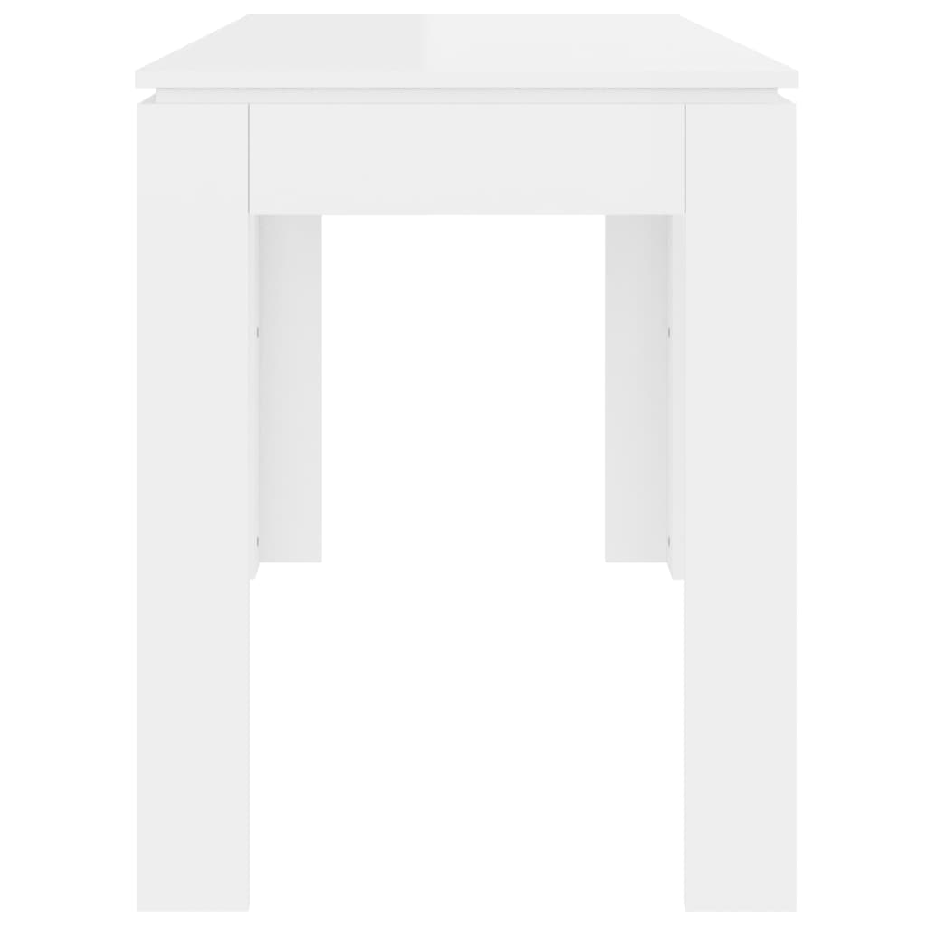 Berkfield Dining Table High Gloss White 120x60x76 cm Engineered Wood