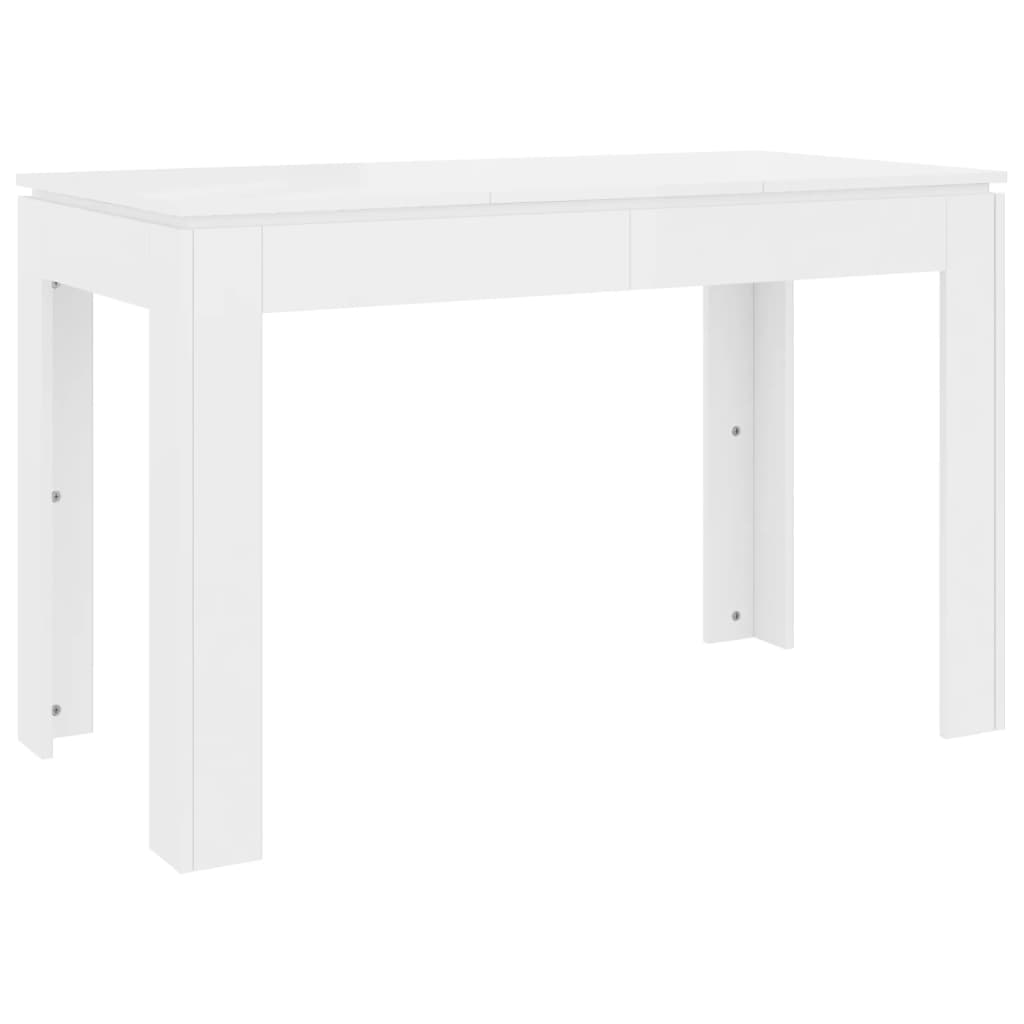 Berkfield Dining Table High Gloss White 120x60x76 cm Engineered Wood