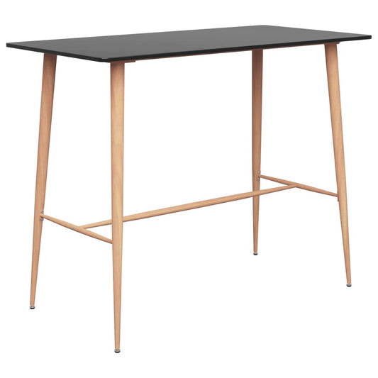 Berkfield Bar Table Black 120x60x105 cm