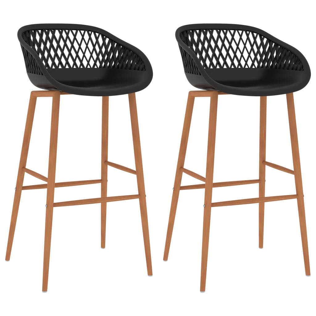 Berkfield Bar Chairs 2 pcs Black