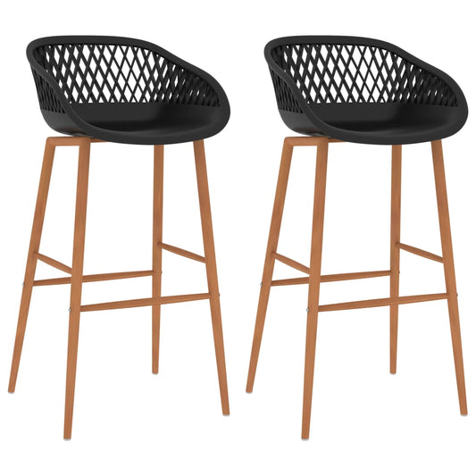 Berkfield Bar Chairs 2 pcs Black