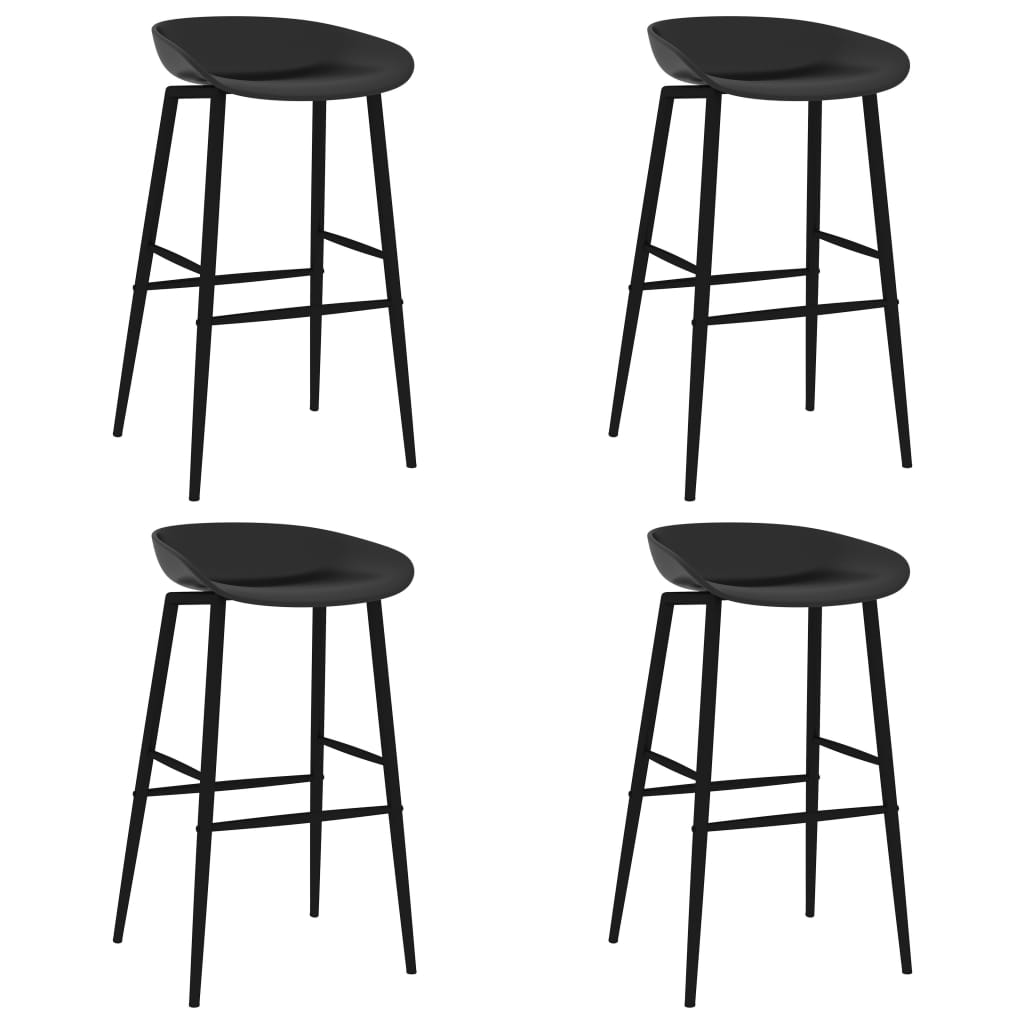 Berkfield Bar Chairs 4 pcs Black