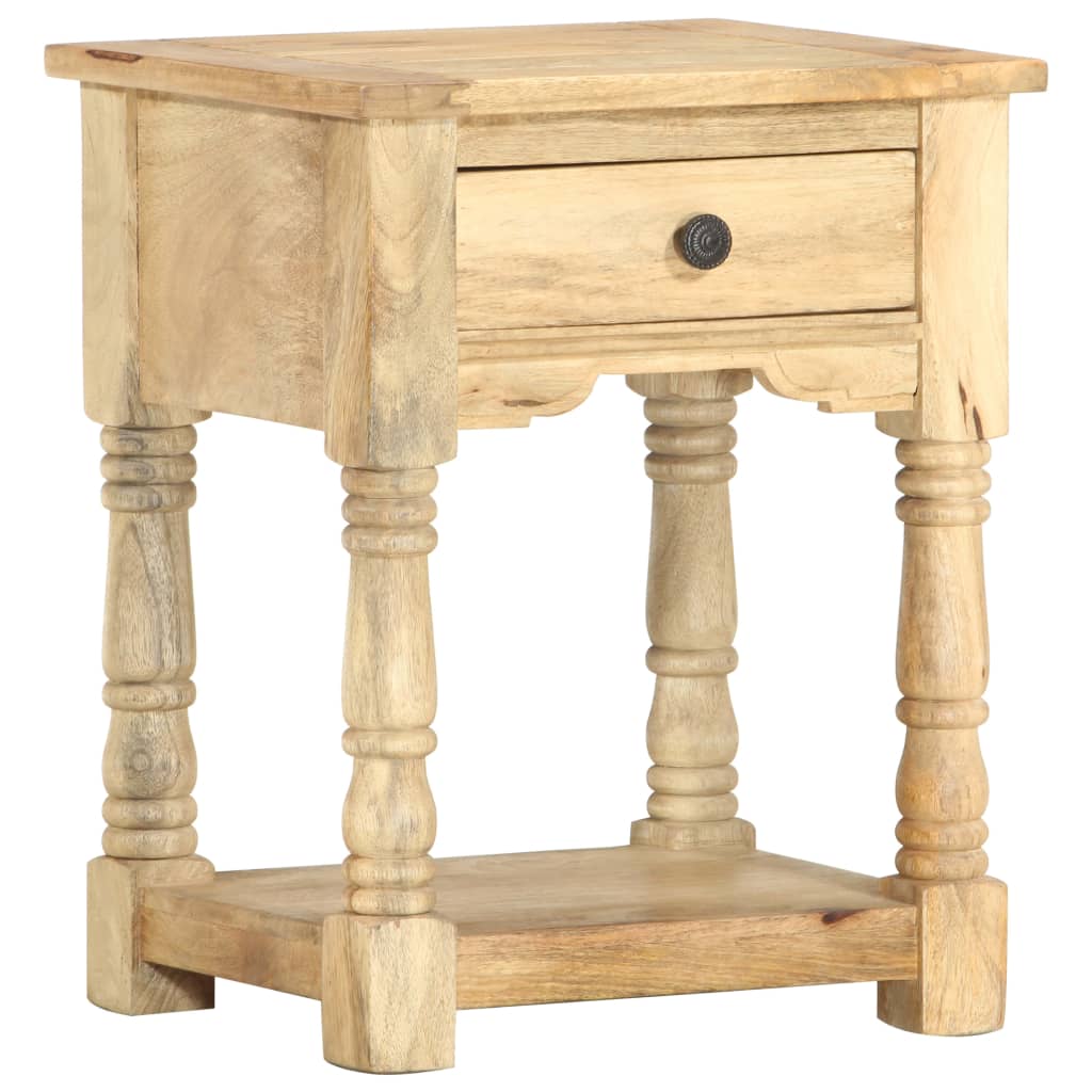 Berkfield Bedside Cabinet 40x35x50 cm Solid Mango Wood