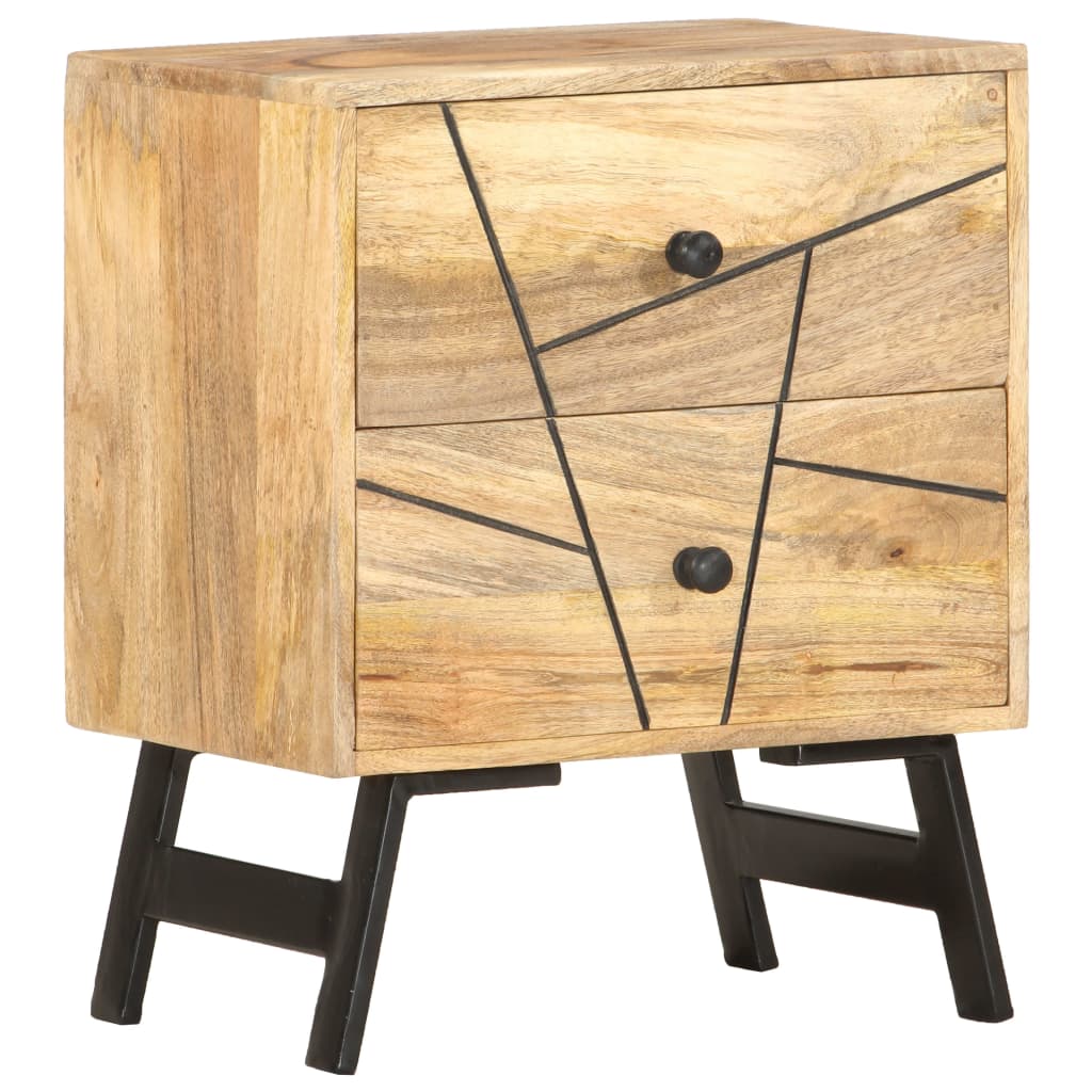 Berkfield Bedside Cabinet 40x30x50 cm Solid Mango Wood