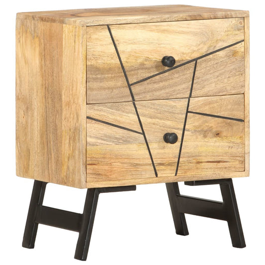 Berkfield Bedside Cabinet 40x30x50 cm Solid Mango Wood
