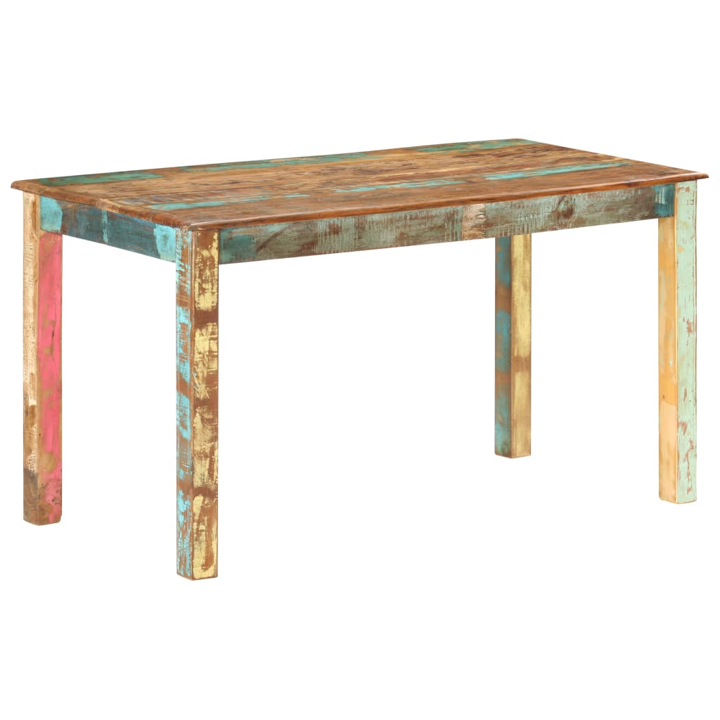 Berkfield Dining Table Solid Reclaimed Wood 140x70x76 cm