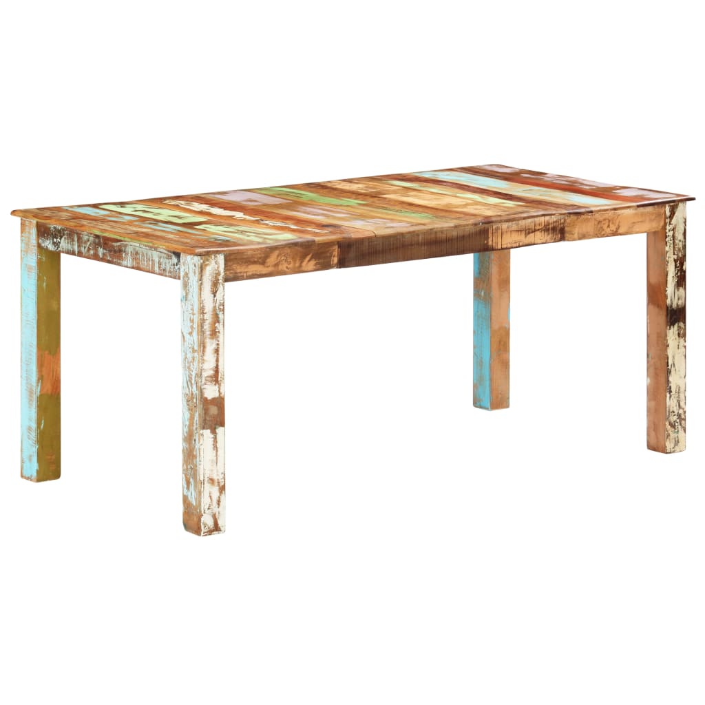 Berkfield Dining Table Solid Reclaimed Wood 180x90x76 cm