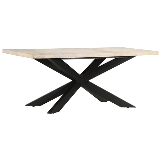Berkfield Dining Table 180x90x76 cm Solid Bleached Mango Wood