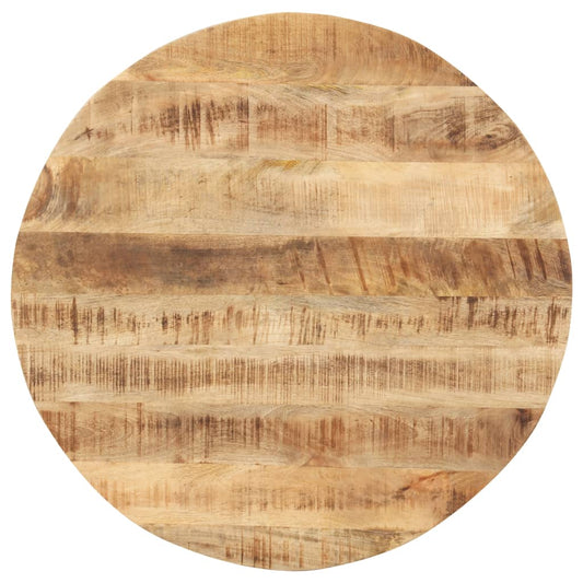 Berkfield Table Top Solid Mango Wood Round 15-16 mm 80 cm