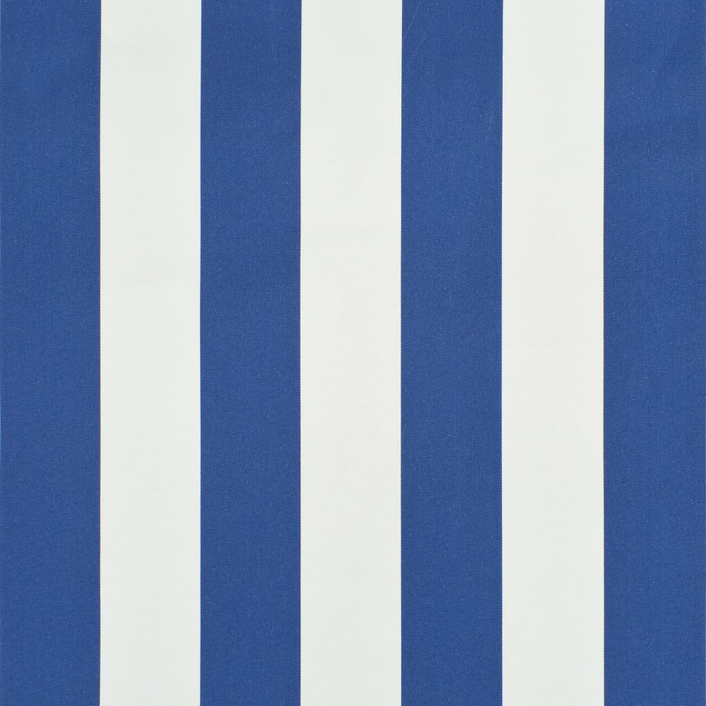 Berkfield Retractable Awning with LED 150x150 cm Blue and White