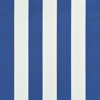 Berkfield Retractable Awning with LED 150x150 cm Blue and White
