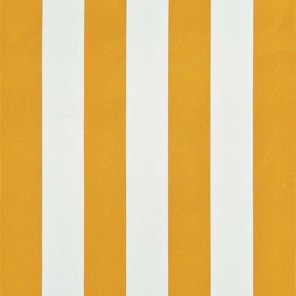 Berkfield Retractable Awning with LED 150x150 cm Yellow and White