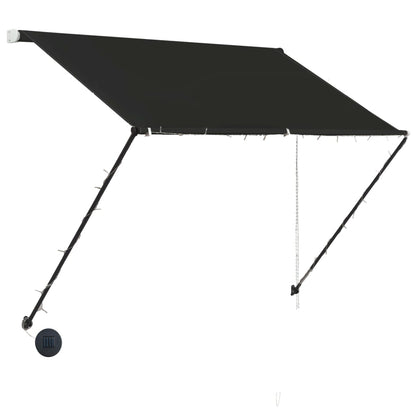 Berkfield Retractable Awning with LED 150x150 cm Anthracite