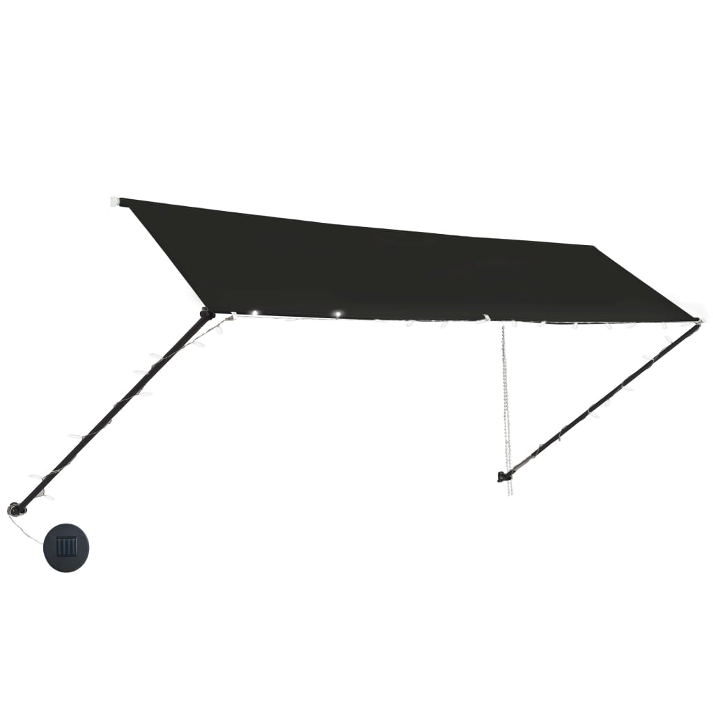 Berkfield Retractable Awning with LED 400x150 cm Anthracite