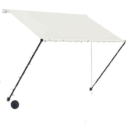 Berkfield Retractable Awning with LED 150x150 cm Cream