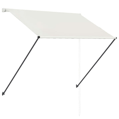 Berkfield Retractable Awning with LED 150x150 cm Cream