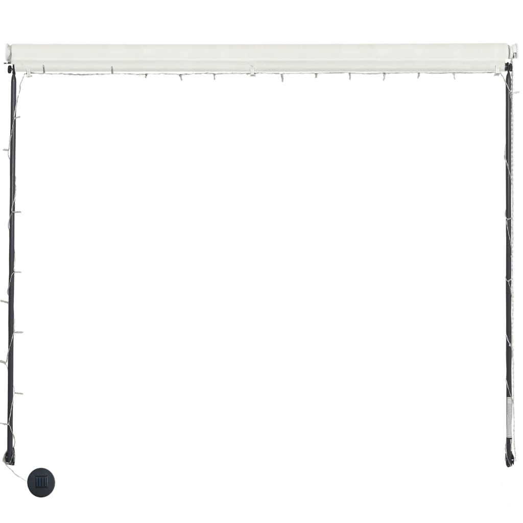 Berkfield Retractable Awning with LED 150x150 cm Cream