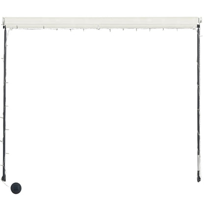 Berkfield Retractable Awning with LED 150x150 cm Cream