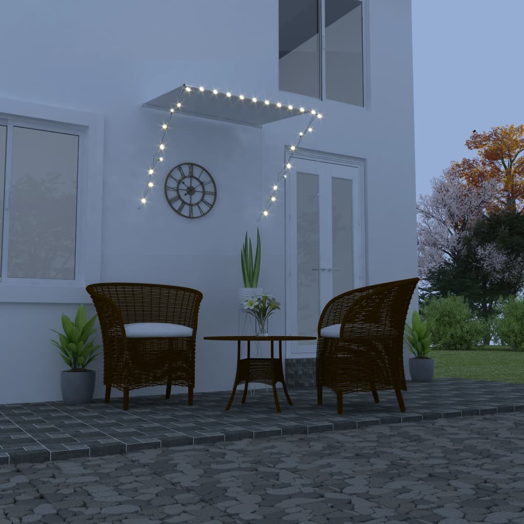 Berkfield Retractable Awning with LED 150x150 cm Cream