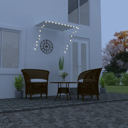 Berkfield Retractable Awning with LED 150x150 cm Cream