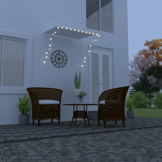 Berkfield Retractable Awning with LED 150x150 cm Cream