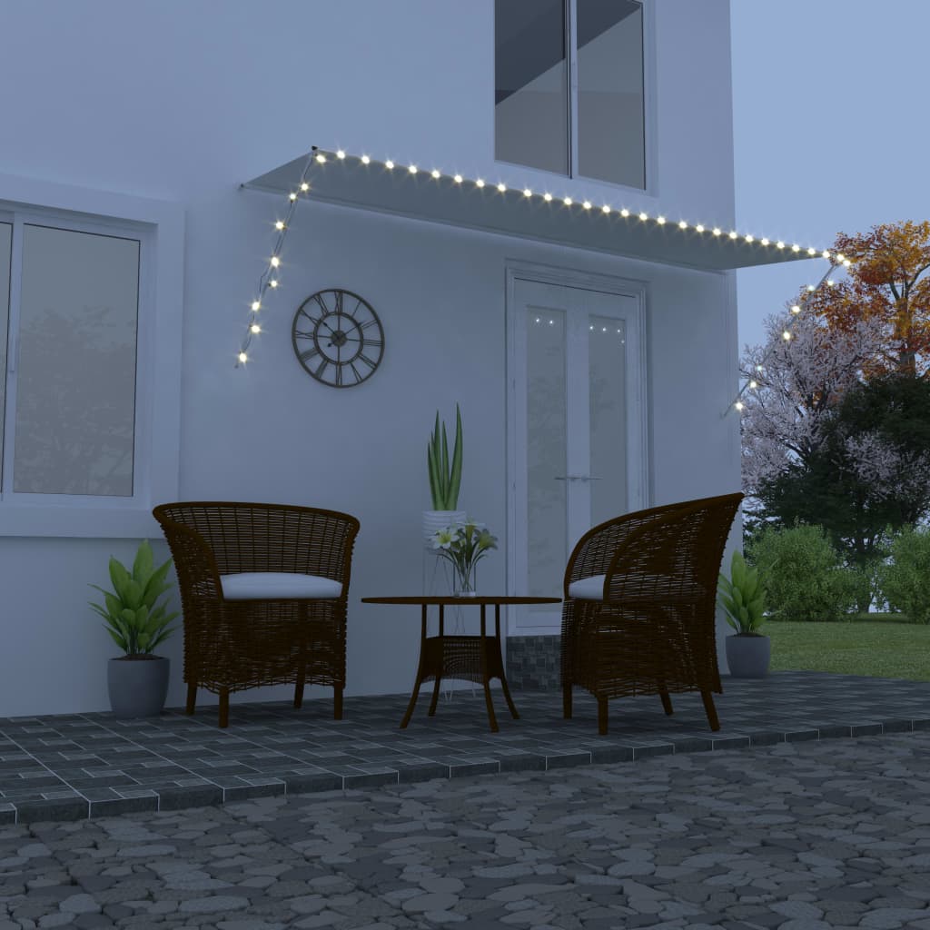 Berkfield Retractable Awning with LED 400x150 cm Cream