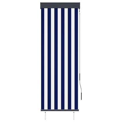 Berkfield Outdoor Roller Blind 60x250 cm Blue and White