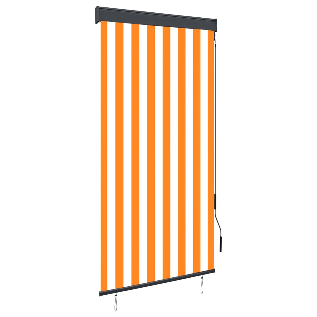 Berkfield Outdoor Roller Blind 80x250 cm White and Orange
