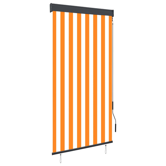 Berkfield Outdoor Roller Blind 80x250 cm White and Orange