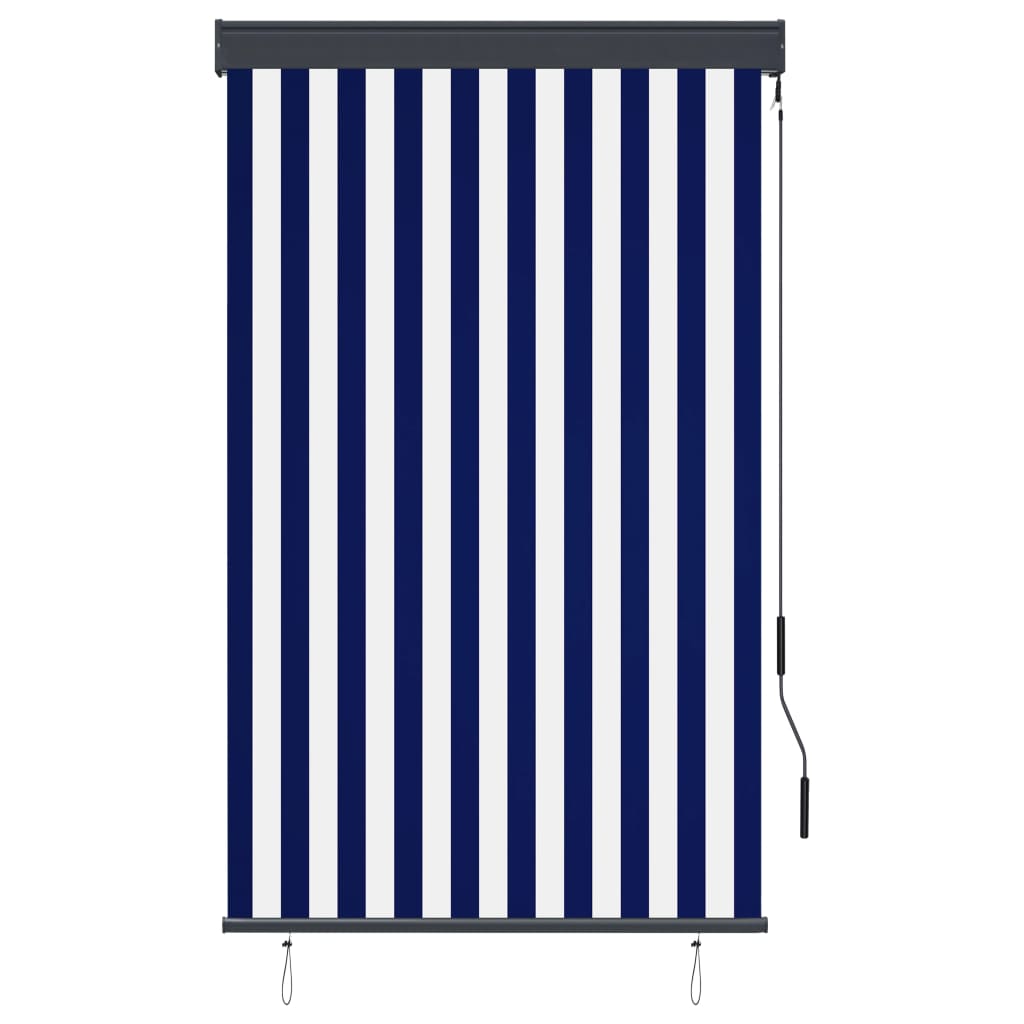Berkfield Outdoor Roller Blind 100x250 cm Blue and White