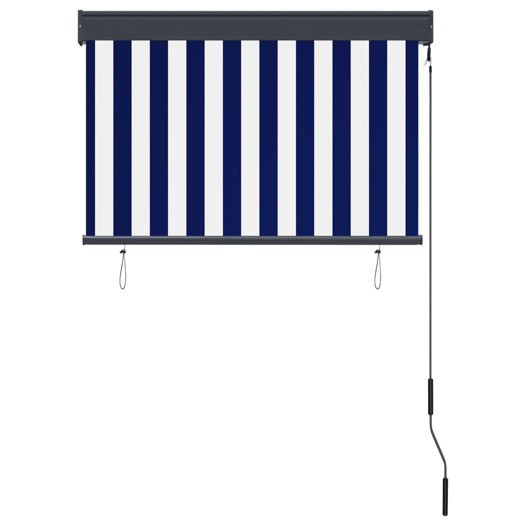 Berkfield Outdoor Roller Blind 100x250 cm Blue and White