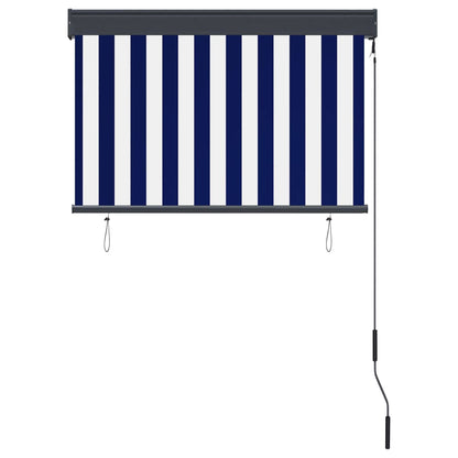 Berkfield Outdoor Roller Blind 100x250 cm Blue and White