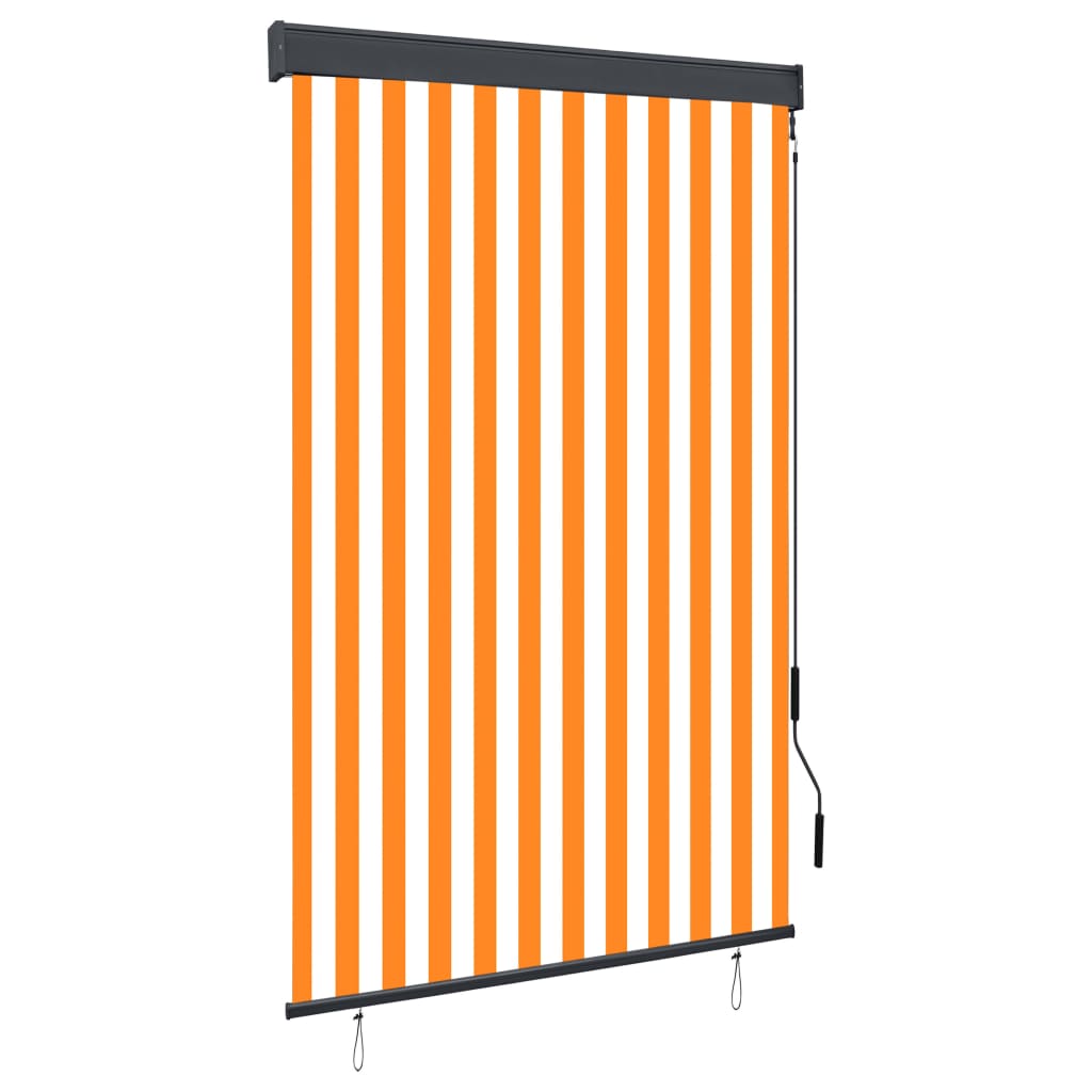 Berkfield Outdoor Roller Blind 120x250 cm White and Orange