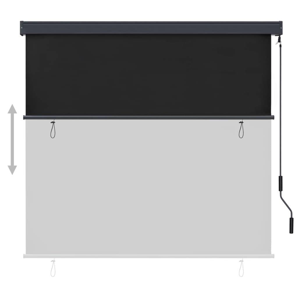Berkfield Outdoor Roller Blind 160x250 cm Anthracite