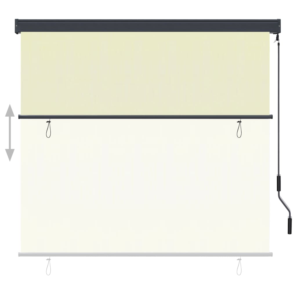 Berkfield Outdoor Roller Blind 170x250 cm Cream