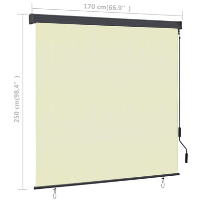 Berkfield Outdoor Roller Blind 170x250 cm Cream
