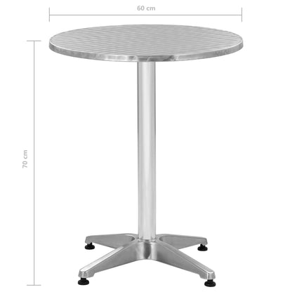 Berkfield Garden Table Silver 60x70 cm Aluminium