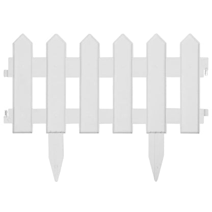 Berkfield Lawn Edgings 25 pcs White 10 m PP