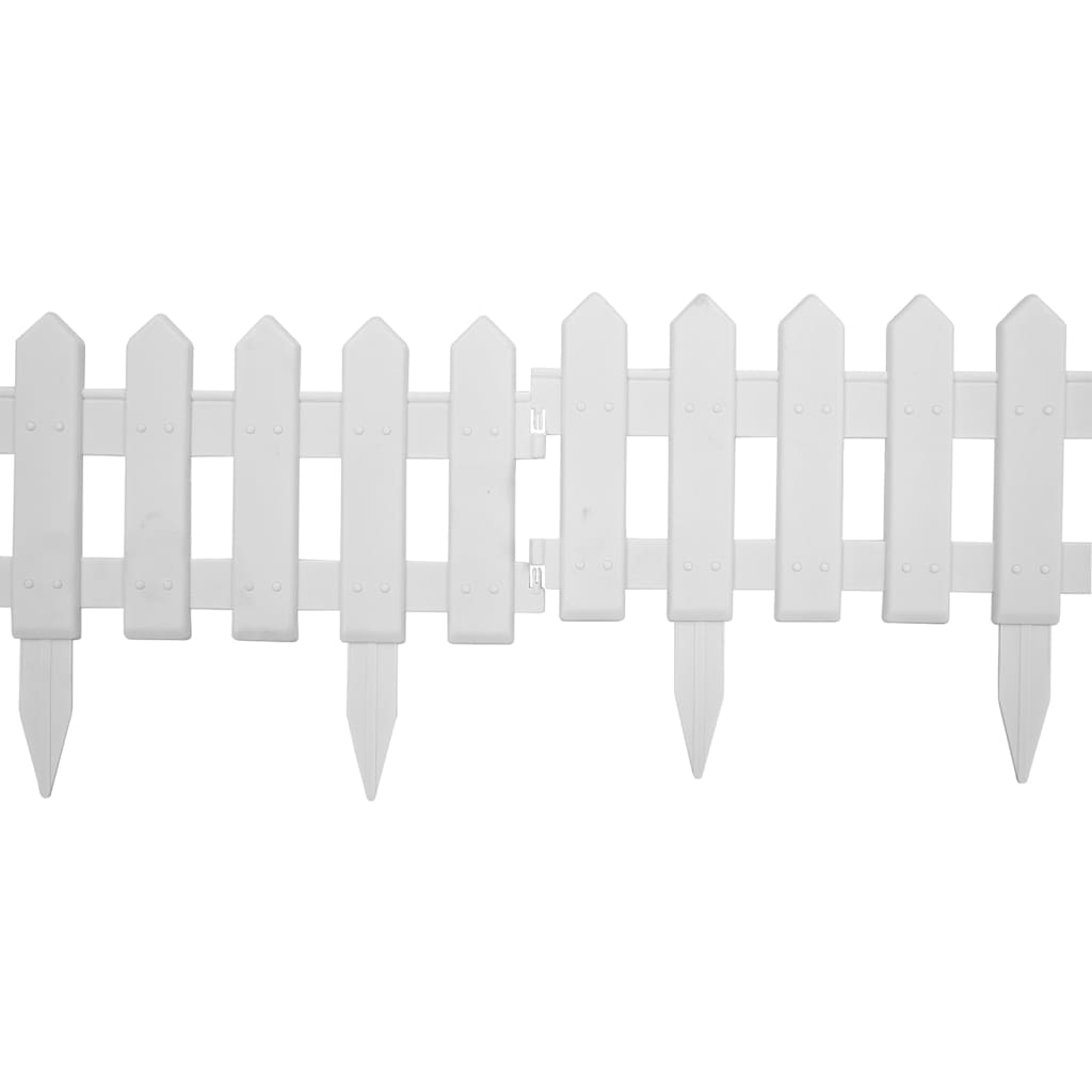 Berkfield Lawn Edgings 25 pcs White 10 m PP