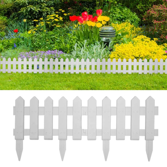 Berkfield Lawn Edgings 25 pcs White 10 m PP