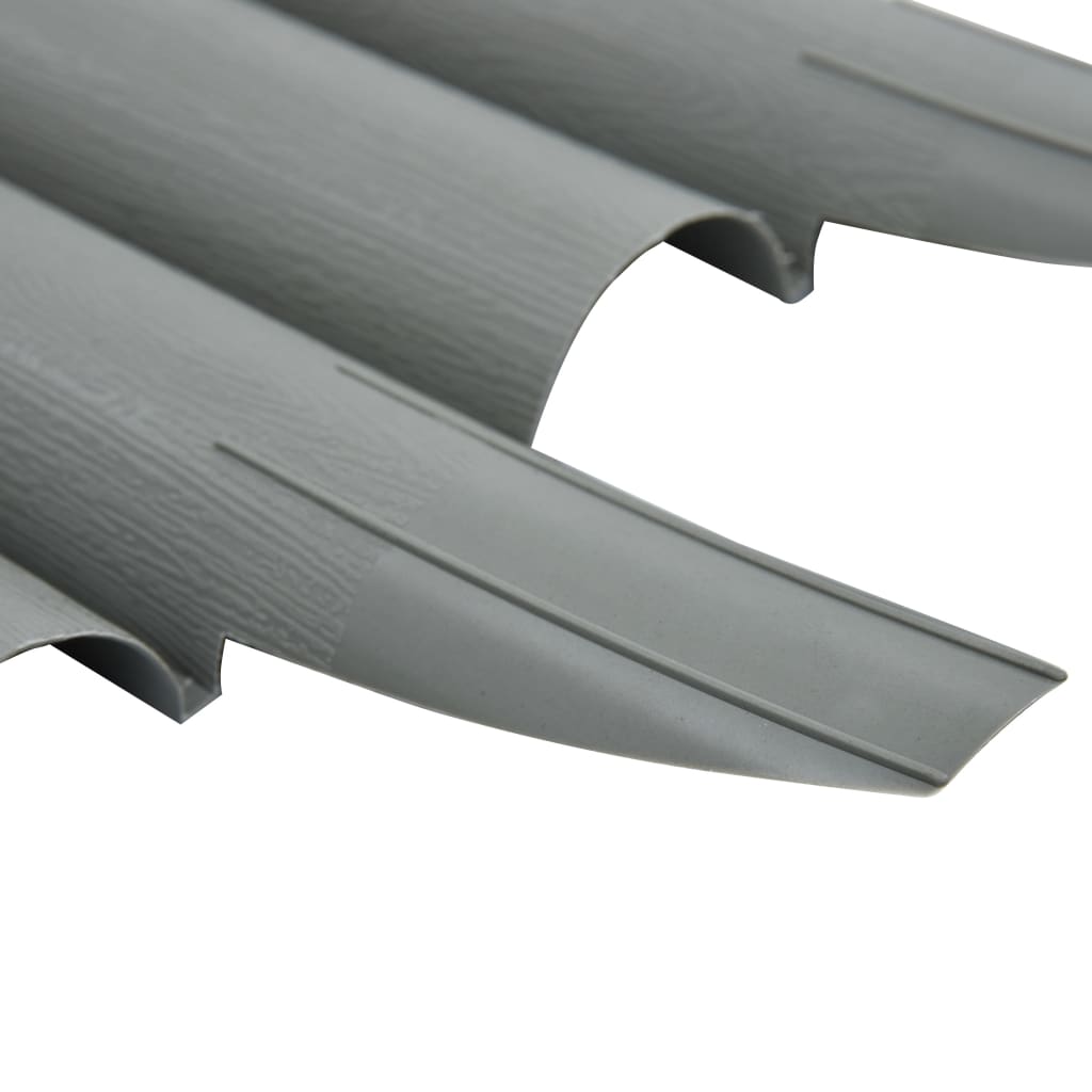 Berkfield Lawn Edgings 36 pcs Grey 10 m PP