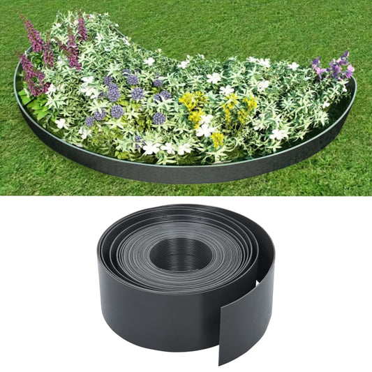 Berkfield Garden Edging Grey 10 m 10 cm PE
