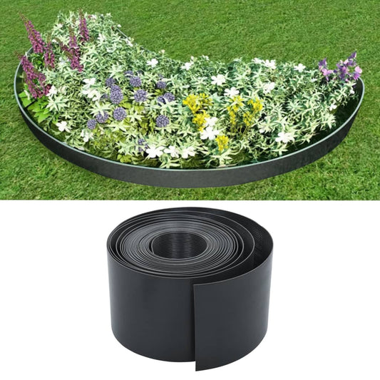Berkfield Garden Edging Grey 10 m 15 cm PE
