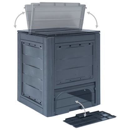 Berkfield Garden Composters 2 pcs Grey 60x60x73cm 520 L