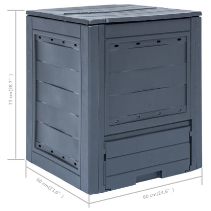 Berkfield Garden Composters 2 pcs Grey 60x60x73cm 520 L