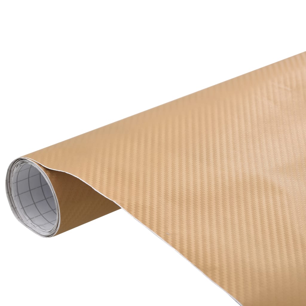 Berkfield Car Film Matt 3D Gold 200x152 cm